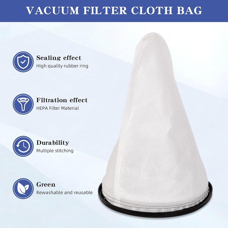 BANLIN 4 Pack 2KE2105000 Filter Bag Replacement Compatible with Hoover Backpack Vacuum Cleaner Commercial C2401/C2401010 Reusable Cloth Bag Liner Replacement Filter Bags with Royal Model RY4000 / RY4001 - Image 2